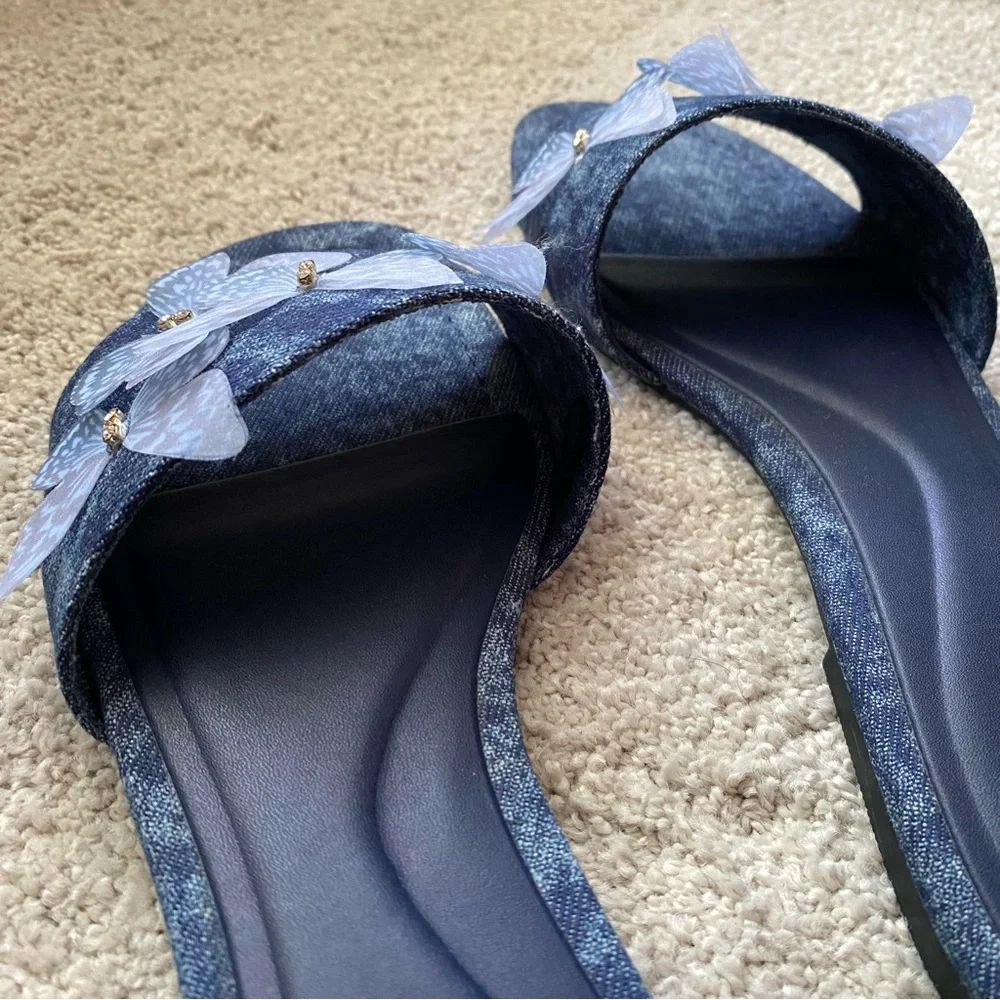 Zara Denim Butterfly Sandals - Picture 5 of 7